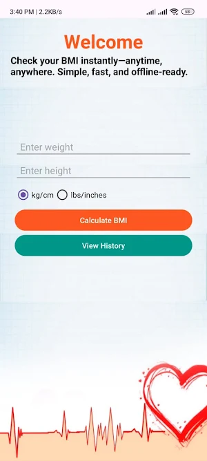 Calc BMI Anytime Screenshot 0