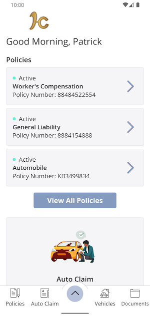 Hall & Clark Insurance App Screenshot 1