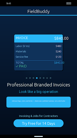 Contractor Invoice & Estimate Screenshot 3