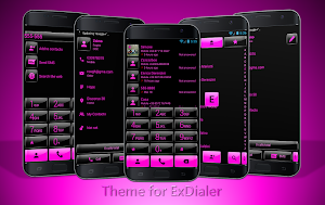 Dialer Gloss Black Pink Theme Screenshot 0