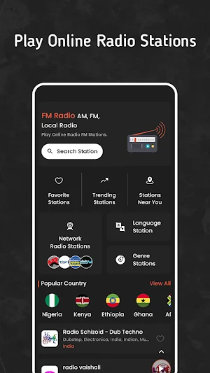FM Radio: AM, FM, Local Radio Screenshot 2