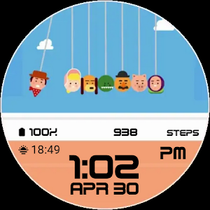 Animated Happy Kids Watch Face Screenshot 2