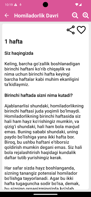 Homiladorlik davri Screenshot 2