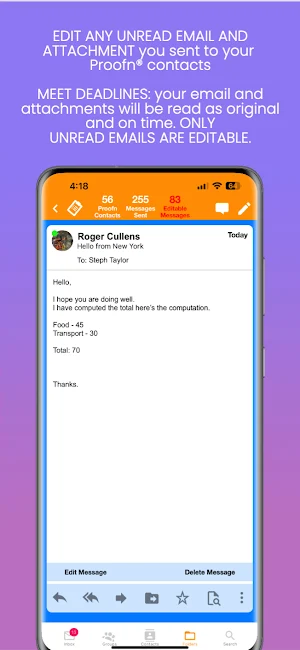 Proofn: Safe, editable email Screenshot 3
