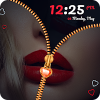 Lips Zipper Lock & Wallpaper