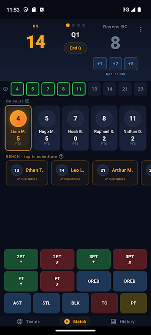 MyCourtStats: Basketball Stats Screenshot 0