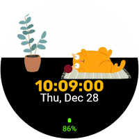 Lazy Cat Animated Watch Face