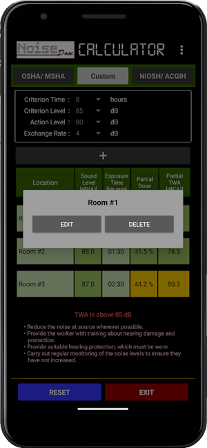 Noise Dose Calculator Screenshot 3