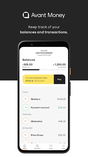 Avant Money Screenshot 0
