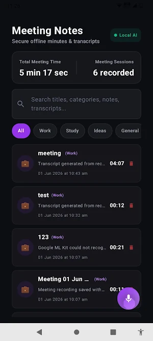 Audio Recorder + Meeting Notes Screenshot 0