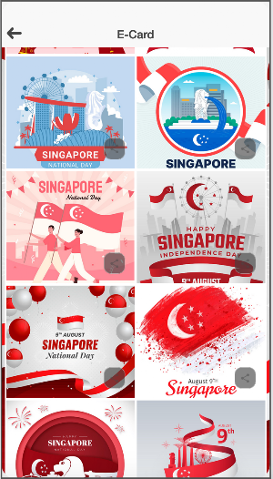 Singapore Day Greeting Cards Screenshot 2