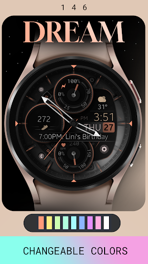 Dream 146 Hybrid watch face Screenshot 2