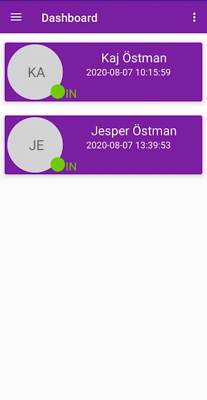 OnTime WorkTime Multi-User app for tablets Screenshot 2