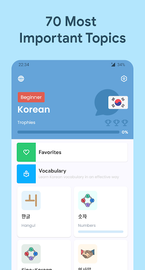 Learn Korean for beginners Screenshot 1