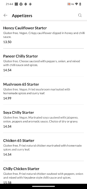 Celebrity Indian Kitchen & Bar Screenshot 2
