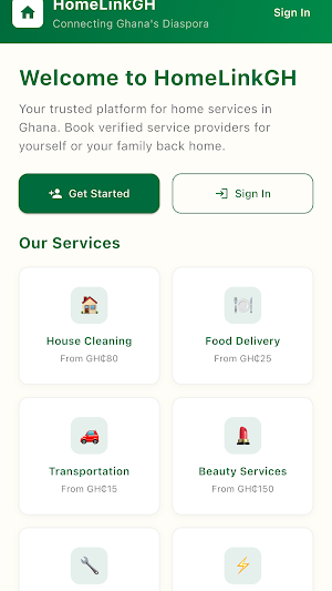 HomeLinkGHana Services Screenshot 0