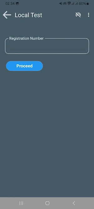 TestCentre Client App Screenshot 1
