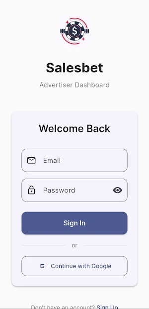 Sales Bets Advertisers App Screenshot 0