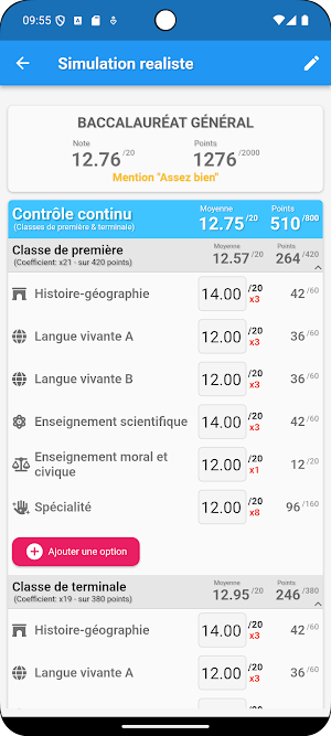 Simulations au Baccalauréat Screenshot 2