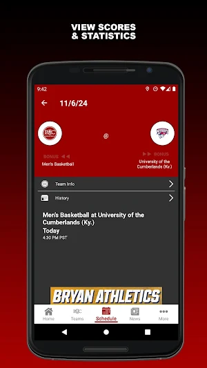 Bryan Athletics Screenshot 2