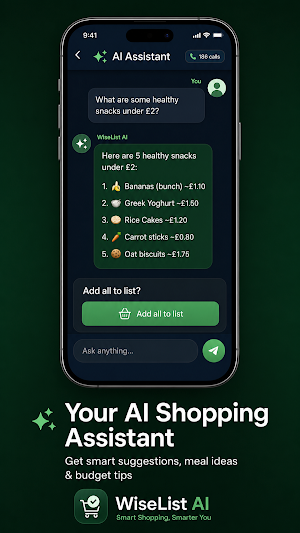 WiseList AI: Shop, Save, Eat Screenshot 1