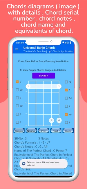 Universal Banjo Chords Screenshot 2