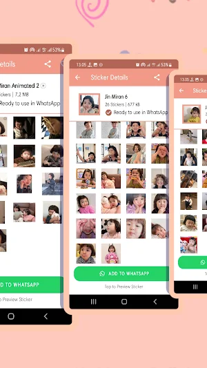 Cute Baby Korean Sticker Screenshot 2