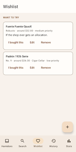 Humidor Screenshot 2
