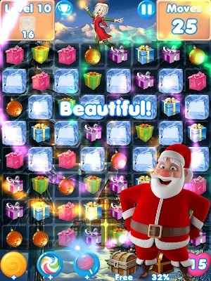 Christmas Games - santa match 3 games without wifi screenshot 4