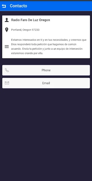 Radio Faro De Luz Oregon Screenshot 1