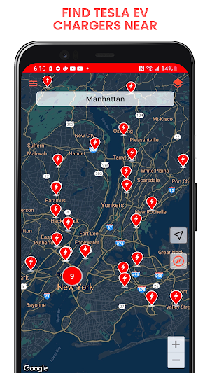 Tesla Supercharger Map Screenshot 0