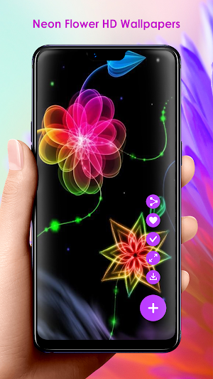 Neon Flower HD Wallpapers Screenshot 2