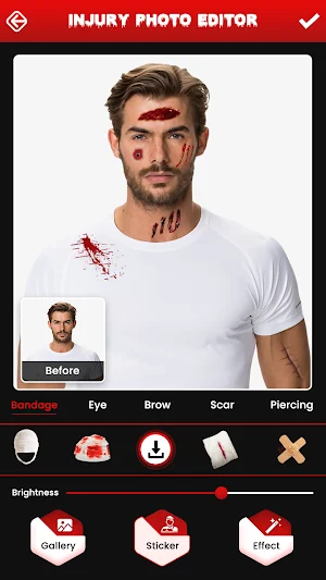 Injury on Face Photo Maker App Screenshot 2