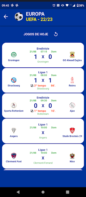 Futebol Europeu Screenshot 3
