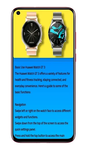 Huawei watch GT 3 App Guide Screenshot 0