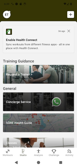 SŌRE Health Club Screenshot 2