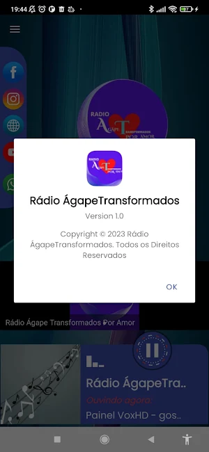 Rádio ÁgapeTransformados Screenshot 2