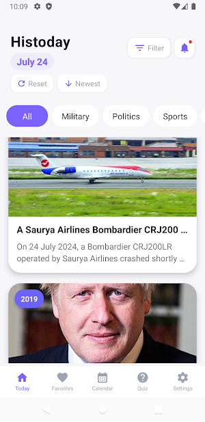 Histoday: History & Quizzes Screenshot 0