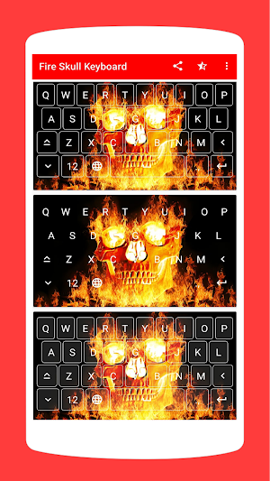 Fire Skull Keyboard Theme Screenshot 3