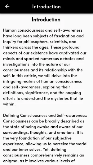 Exploring Human Consciousness Screenshot 1