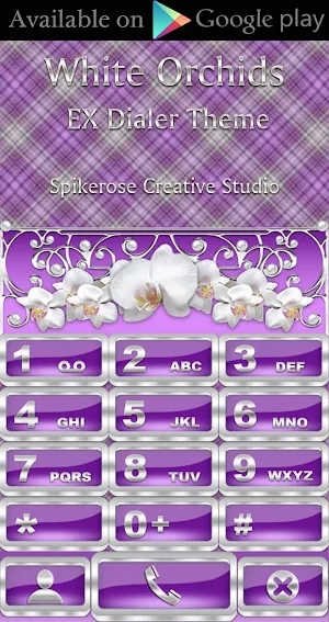 White Orchids Keyboard theme Screenshot 2