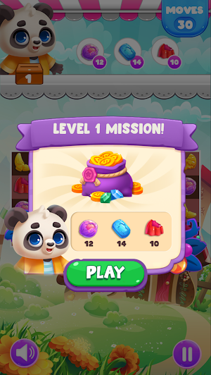 Panda Jewelry Jungle Match 3 Screenshot 2