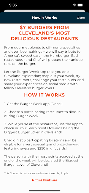 Cleveland Burger Week Screenshot 1