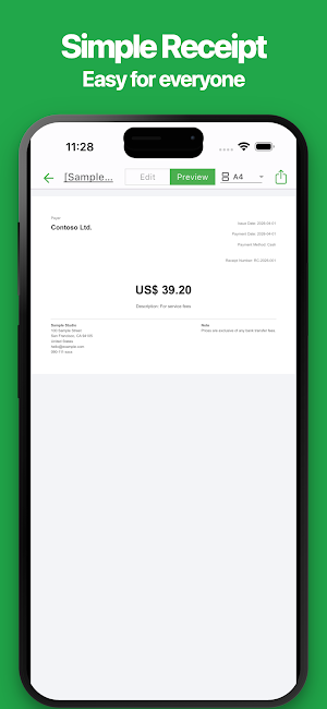 Simple Receipt Screenshot 0