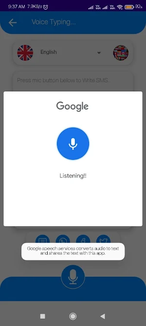 Android Voice Typing Screenshot 1