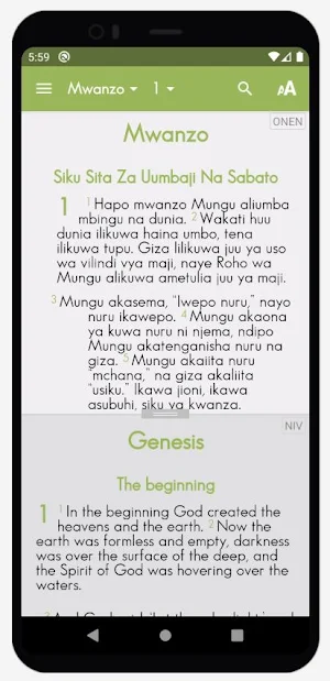 Toleo Wazi Neno: Bibilia Takatifu Screenshot 2
