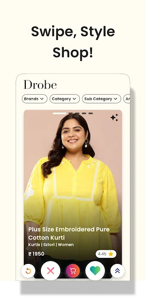 Drobe - Swipe, Style, Shop! Screenshot 1