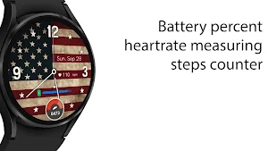 Analog US Flag Watch Face Screenshot 0