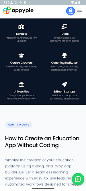 Education App Builder Screenshot 1