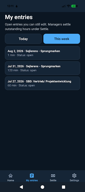 ProjectCheck Timetracking Screenshot 0